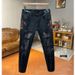 Men's Clothing Men's Black Ripped Jeans – Slim Fit Stretch Denim Pants With Distressed Style_mkmklike.com