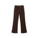 American Brown Flared Jeans For Women, New Style For Fat Mm, Large Size, Pear Shaped Figure, High Waist, Slim Fit And Stretch Trousers_mkmklike.com