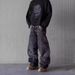 Vintage Bat Embroidery Jeans – Oversized Streetwear Denim Pants For Men (M-3XL, Polyester Blend, Loose Fit, Button Fly)_mkmklike.com