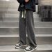 Vintage American Straight-Leg Jeans – Relaxed Fit Stretch Denim Pants With Adjustable Drawstring For Men_mkmklike.com