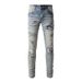 Men's Clothing European And American Street Fashion Ripped Jeans Men's Denim Trend Men's Jeans High Street American Style Skinny Pants Slim Fit 839_mkmklike.com