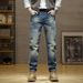 New Retro Heavyweight Denim Jeans for Young Men Straight Leg Comfortable Pants American Style Trendy Brand 2024_mkmklike.com