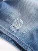 Men's Denim Shorts With Summer Holes, Patchwork Men's Underwear, Slim Fit, Multi Craft Shorts, Straight Tube, Worn Men's Pants_mkmklike.com
