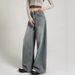 Vintage Korean Wide-Leg Jeans Women, Autumn New Loose Fit For Pear-Shaped Body, BF Lazy Style Plus Size Long Pants_mkmklike.com