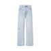 Men's Distressed Light Blue Relaxed Fit Cleanfit Style Straight Leg Jeans For Summer - High Street Fashion Casual Pants_mkmklike.com