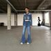 European And American Retro Washed Flared Jeans For Women, Casual Straight-leg Denim Pants,_mkmklike.com