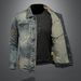 Men's Clothing Spring And Autumn New Denim Jacket Trendy Retro Washed Denim Clothes Short Casual Slim Jacket_mkmklike.com