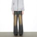 Men's Clothing Retro Washed Jeans High Street Distressed Straight Leg Loose Fit Versatile Flared Pants Men's Clothing Denim_mkmklike.com