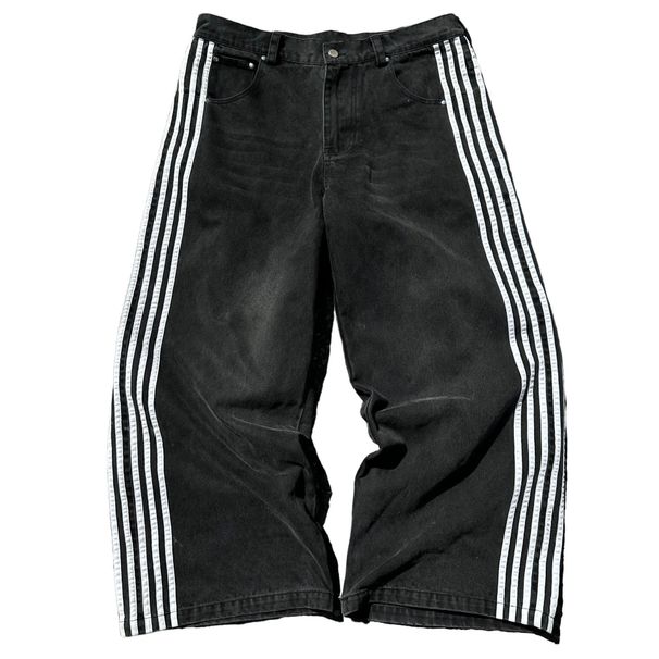 Men's Clothing European And American Style New Arrival: Fashionable Loose Fitting Wide Leg Men's And Women's Jeans With Side Zippers, Wholesale._mkmklike.com