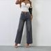 "High Waisted Straight Leg Jeans For Women – Stretch Denim Pants With Comfort Fit (Dark Gray/Light Blue/Dark Blue, Sizes S-XL)"_mkmklike.com