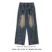 Streetwear Slim Fit Stretch Denim Jeans For Men & Women | Oversize Hip Hop Fashion | Korean Style High Waist Straight Leg Pants_mkmklike.com