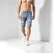 Men's Clothing Summer Ink Splatter Stretch Denim Shorts For Men Trendy And Fashionable Straight Leg 5 Point Riding Breeches_mkmklike.com