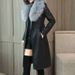 Women's large fur collar winter fur coat women plus fleece thickened medium long_mkmklike.com