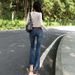 ELLE Free Shipping American Style Retro Low Waist Stretch Slim Fit Versatile Flared Jeans Women Long Pants Dropshipping_mkmklike.com