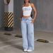 Men's & Women's Loose Fit High Waist Straight Leg Denim Jeans - Classic Streetwear Style (Light Blue, Dark Blue, Black)_mkmklike.com