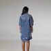 Boho Distressed Denim Jacket – Oversized Long Sleeve With Fringe & Notch Collar (Dark Blue/Light Blue, L-4XL)_mkmklike.com