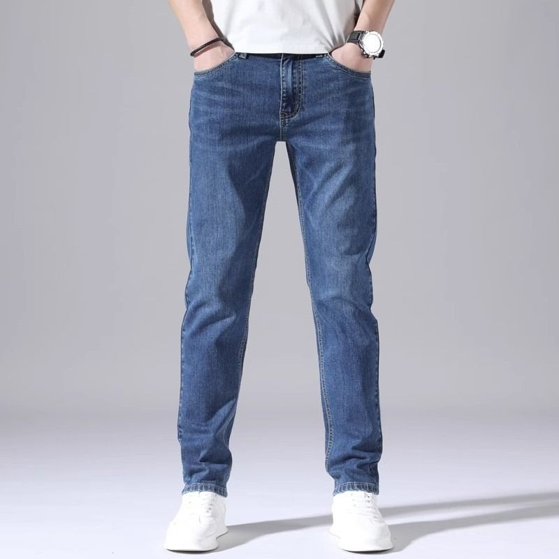 Men's Clothing Men's Stretchy Casual Slim Fit Jeans Straight Leg Trousers For Spring And Autumn For Formal & Casual_mkmklike.com
