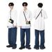 K Men's Elastic Waisted Retro Distressed Loose Straight Leg Casual Jeans_mkmklike.com
