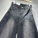 Women's Clothing Versatile Cutting Line Design Scimitar Jeans Spring New High Waist Wide Leg Casual Pants_mkmklike.com