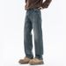 Cleanfit Elastic Autumn And Winter New Jeans Men's Fit Straight Loose Plus Large Size Youth Middle Waist Chaozhi Clothes Decoration K11 Denim Eight_mkmklike.com