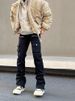 Heavyweight Zip Cargo Jeans – Retro Workwear Pants With Multi-Pockets & Flared Hem (S-XXXL)_mkmklike.com
