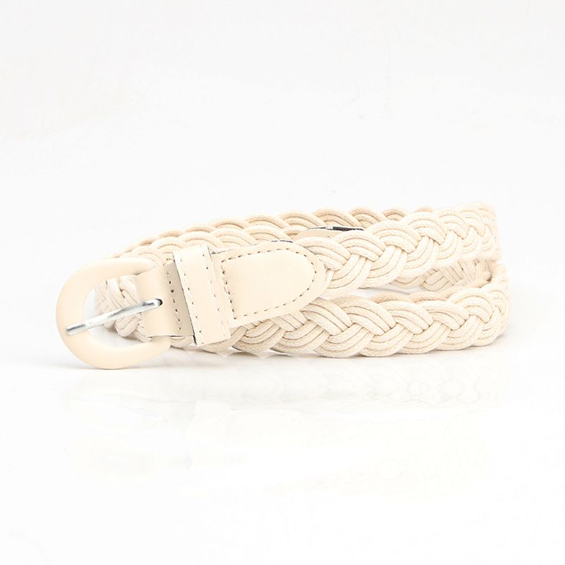 Women's Belts retro Mori girl twist braided wax rope pin buckle women's belt casual versatile Korean style dress decorative belt_mkmklike.com