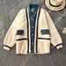 Women's Clothing Denim splicing two piece cardigan sweater jacket _mkmklike.com