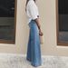 Women's Clothing Retro Washed Wide Leg Jeans Slim Fit Height Enhancing Loose Denim For Spring Summer_mkmklike.com