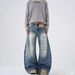 Men's Clothing Men's Loose Curved Knife Jeans High Street Premium Washed Retro Whiskered Distressed Design American_mkmklike.com
