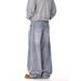 Cleanfit Unisex High Street Vintage Washed Jeans Relaxed Straight-Leg Denim Pants with Distressed Finish_mkmklike.com