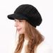 Hot Sale Womens Winter Bonnet Girls Cable Knitted Warm Newsboy Cabbie Beret Cloche Casual Bucket Bowler Hat Skull Beanie With_mkmklike.com