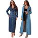 Women’s Classic Denim Button Cardigan – Versatile Lightweight Jacket (Dark/Light Blue, S-XXL)_mkmklike.com