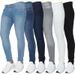 Men's Clothing Men's Slim Fit Stretch Jeans – Classic Elastic Denim Pants For Everyday Wear (Dark Blue, Light Blue, Black, S-XXXL)_mkmklike.com