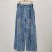 Vintage Checkerboard Rhinestone Flare Jeans | High-Waisted Wide-Leg Palazzo Pants | Retro Disco Denim (M-4XL)_mkmklike.com