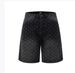 Men's Washed Jacquard Shorts Ripped Jeans Loose Fitting plus Size Wide Leg Pants American High Street Trendy Clothing_mkmklike.com