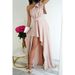 Women's Clothing new oblique shoulder bow slit dress INS casual swing dress _mkmklike.com