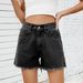 Women's Washed Denim Shorts - Slimming High Waist Stretch Hot Pants Versatile Casual Distressed Jean Shorts For Women_mkmklike.com
