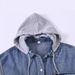 Plus Size Patchwork Denim Jacket Women's Casual Oversized Sweatshirt Relaxed Everyday Wear Versatile Comfortable Feshion Trend_mkmklike.com