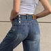Women's Clothing Spring/summer High Waisted High Waist Wide Leg Blue Denim Jeans - Loose Fit Straight Long Pants With Washed Vintage Style_mkmklike.com