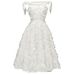 Women's Slim Fit Lace Dress Temperament Versatile Trendy Small Tassel Large Swing Skirt_mkmklike.com