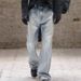 "Men's Ice Blue Flared Jeans – Lightning Wash & Subtle Distressing | Clean Fit Bootcut | Retro Revival Silhouette"_mkmklike.com