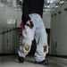 Men's Patchwork Distressed Jeans - American Vintage Wide-Leg Denim Pants With Removable Patches_mkmklike.com