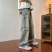 Men's Vintage Washed Denim Straight Leg Jeans Hip-Hop Style Cargo Pockets Streetwear Pants_mkmklike.com