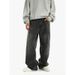 Men's Black-Grey Wide Leg Jeans – Retro High-Waisted Loose Fit Trousers (Streetwear Vibe, Flowy Straight Cut, Stretch Comfort)_mkmklike.com
