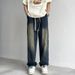 Men's Vintage Straight Leg Jeans – Classic Loose Fit Denim Pants | Washed Cotton | Summer Casual Wear (S-3xl)_mkmklike.com
