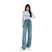 Women’s Clothing spring and summer new luxury gradient rhinestones starry straight jeans narrow leg pants_mkmklike.com