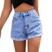 Women's Loose Wide Leg Pants Denim Shorts Style Spring Summer NewClothing_mkmklike.com