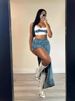 Women's Clothing Slim Fit Sexy Split Stretch Denim Skirt_mkmklike.com