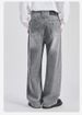Men's High Street Jeans Trendy Sophisticated Loose Straight Leg Washed Distressed Ripped Long Pants Midweight Cotton_mkmklike.com