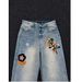 Men's Summer New 2025 Personalized Letter Jeans Hip Hop Ins High Street Trendy Rascal Handsome Pants_mkmklike.com